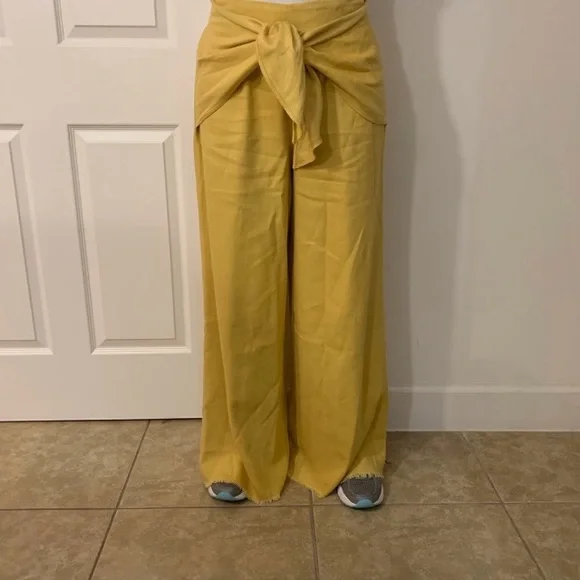 Anthropologie postmate Linen Wrap Waist Pants - Picture 4 of 6